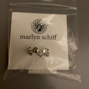 Marlyn Schiff Disc Pave Adjustable Ring nwt
